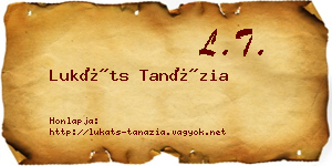 Lukáts Tanázia névjegykártya